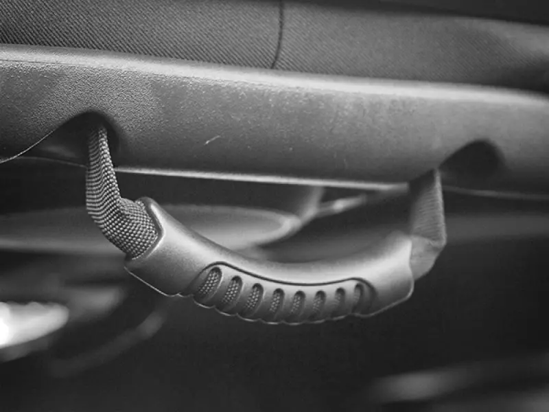 Rugged Ridge Black Rear Side Grab Handles For 2007–2018 Jeep Wrangler Unlimited Jk 1