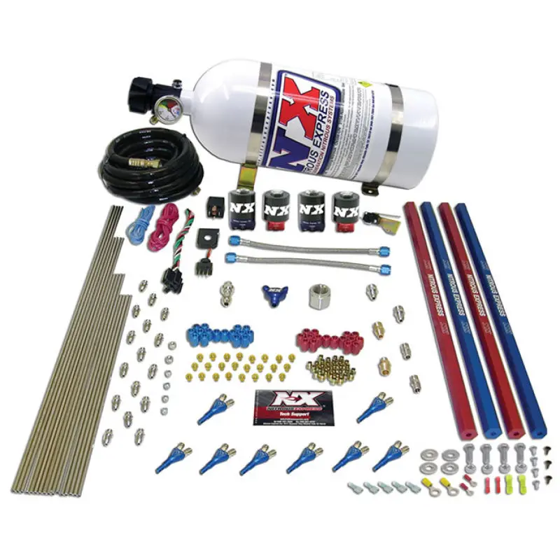 Nitrous Express Shark/Gas Nitrous Kit — 200–600 Hp, Dual-Solenoid System (No Bottle Included) 1