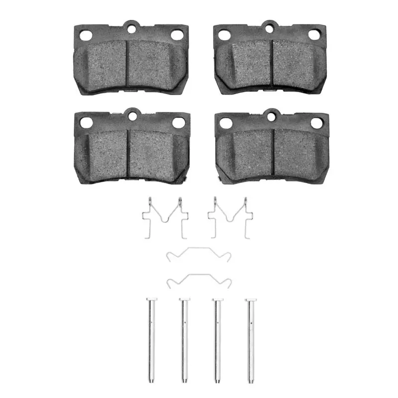 R1 Semi-Metallic Rear Brake Pad & Hardware Kit For 2006–2013 Lexus Is250 1