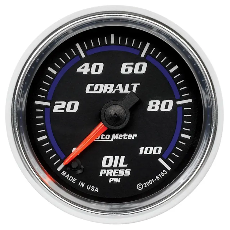 Autometer Cobalt Oil Pressure Gauge – 52Mm, 100 Psi, Electric 1