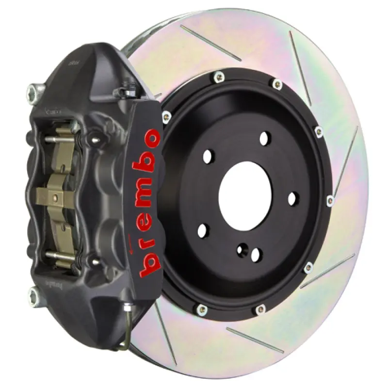 Brembo 07-13 X5 Rear Gts Bbk 4 Piston Cast 380X28 2Pc Rotor Slotted Type1-Black Ha 1