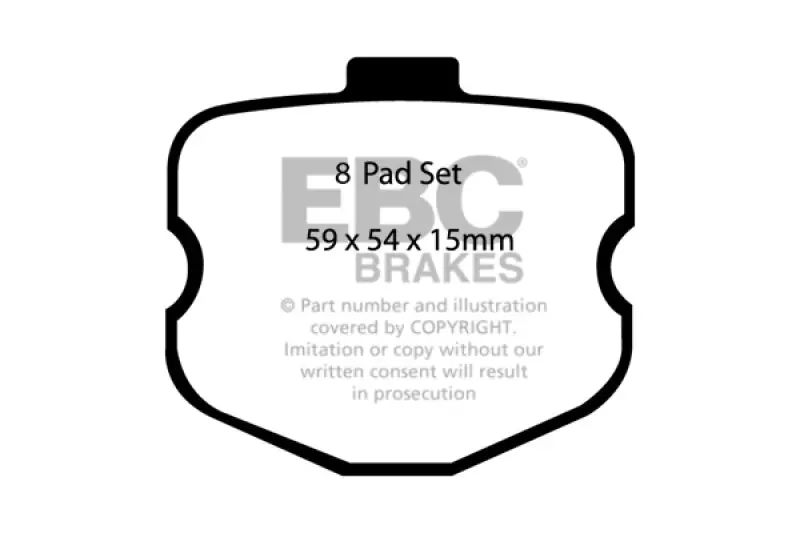 Ebc Bluestuff Rear Brake Pads For 2010–2013 Chevrolet Corvette C6 Grand Sport (6.2L) 1