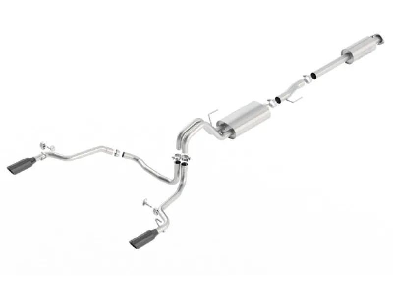 Borla S-Type Cat-Back Exhaust System For 2015–2017 Ford F-150 – Rear Exit, Compatible With 2.7L Ecoboost, 3.5L Ecoboost, And 5.0L V8 Engines 2