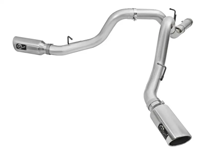 Afe Atlas Exhaust 4In Dual Dpf-Back Al Steel W/ Pol Tips 16-17 Gm Diesel Truck V8-6.6L (Td) Lml 1
