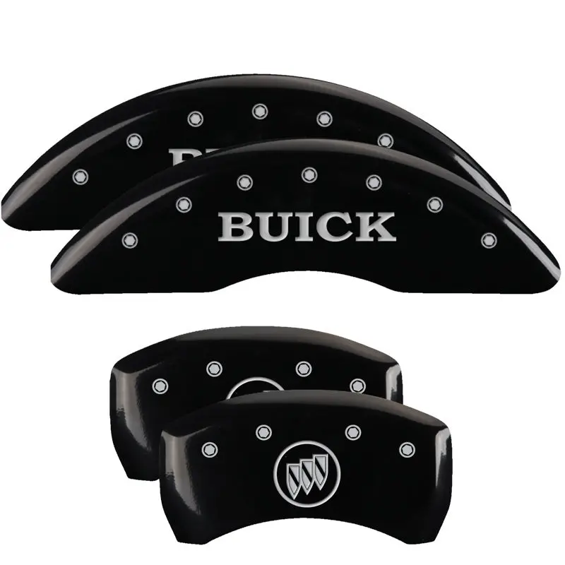 Mgp 4 Caliper Covers Engraved Front Buick Rear Black Finish Silver Char 2018 Buick Enclave 1
