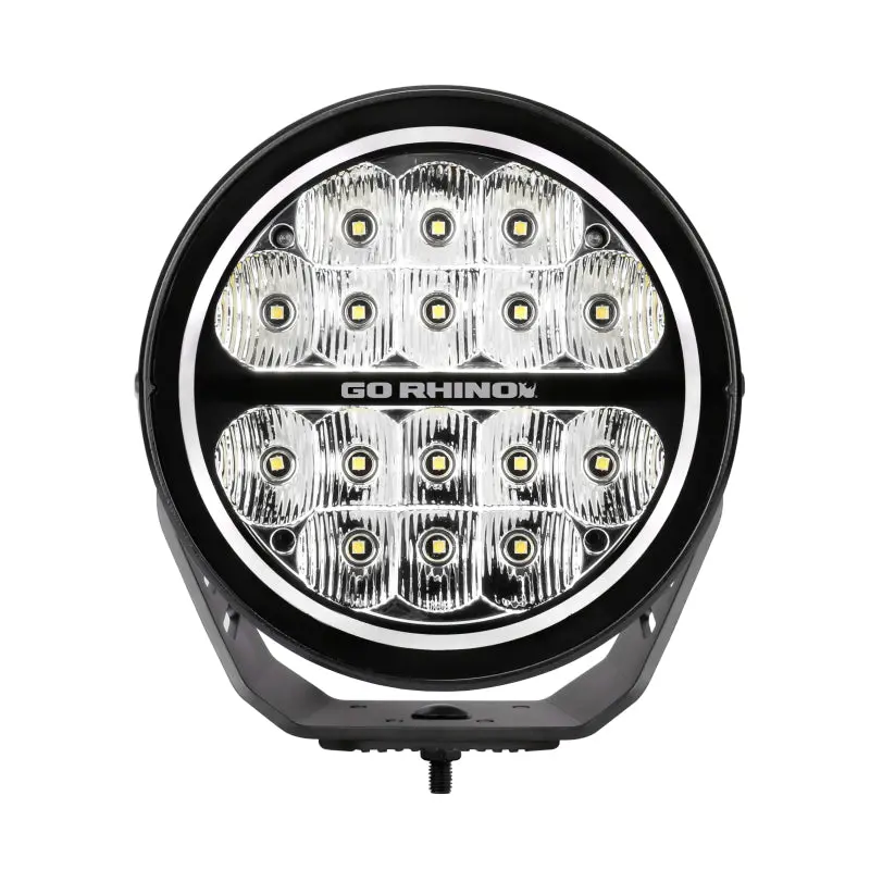 Go Rhino Xplor Blackout Series 7-Inch Round Led Spot Light – Surface Or Thread-Mount, Includes Drl 1