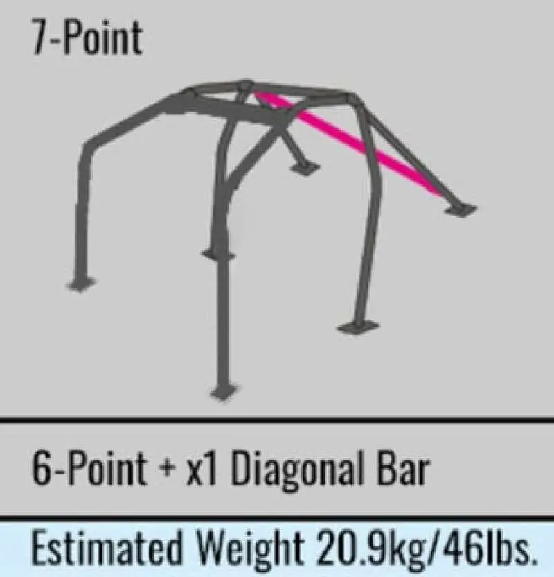 Cusco Chromoly Roll Cage For Honda Civic Eg6 (1991–1995, Non-Sunroof) – 7-Point Dash-Thru, Rhd, Passenger Seat Included 1