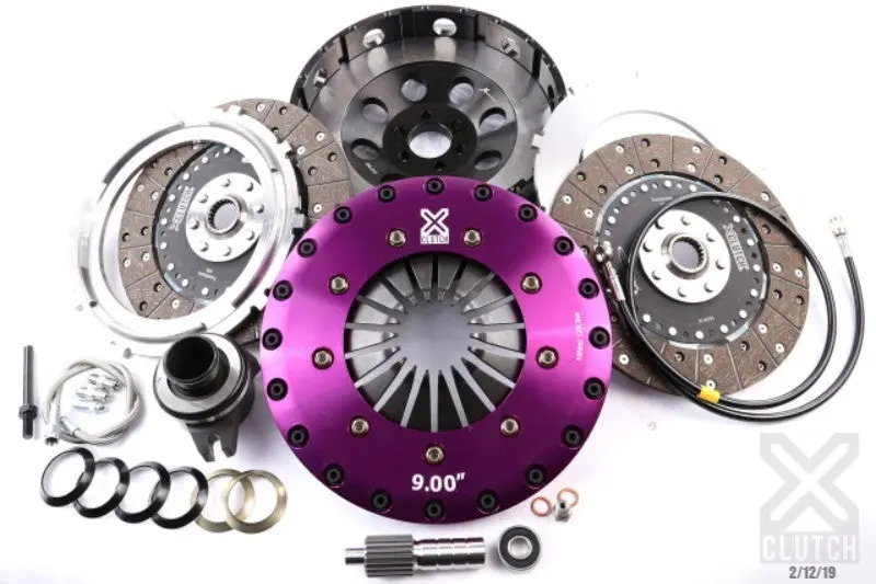 Xclutch Twin-Plate Solid Organic Clutch Kit For Toyota Supra (1986–1992), 3.0L, 9″ Diameter 1