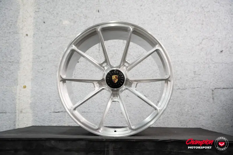 Vossen X Champion Rs92 Centerlock Wheel – 20X9", +42Mm Offset, Brushed Gloss Clear Finish For Porsche 911 Gt3 (991.2) 1