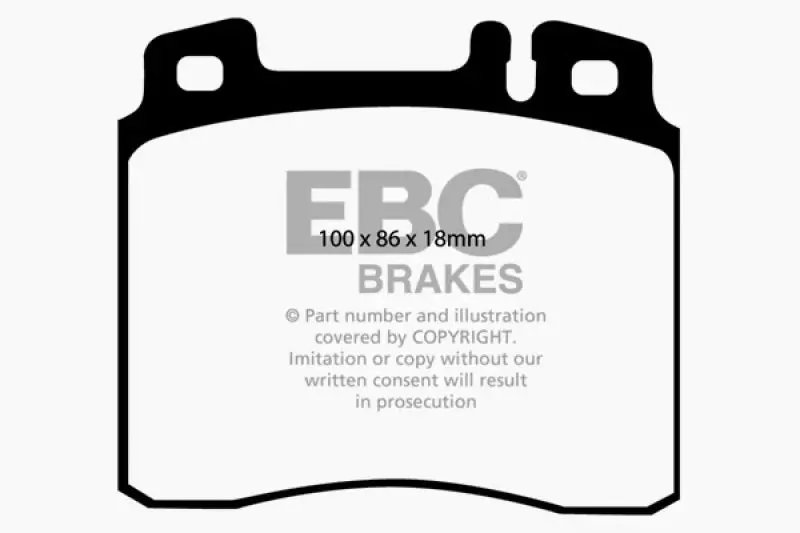 Ebc Redstuff High-Performance Front Brake Pads For 1998–1999 Mercedes-Benz Cl500 (5.0L V8) 1