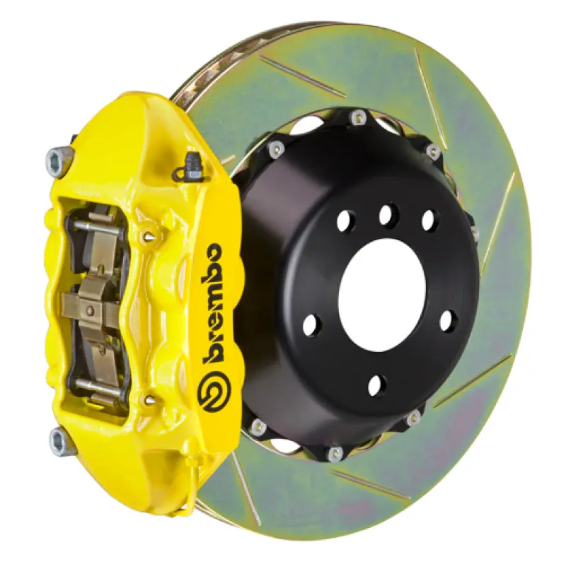 Brembo Gt Rear Big Brake Kit – 2016–2021 Toyota Land Cruiser (J200) – 4-Piston Calipers, 380X28Mm Slotted Two-Piece Rotors – Yellow Uv Coating 1
