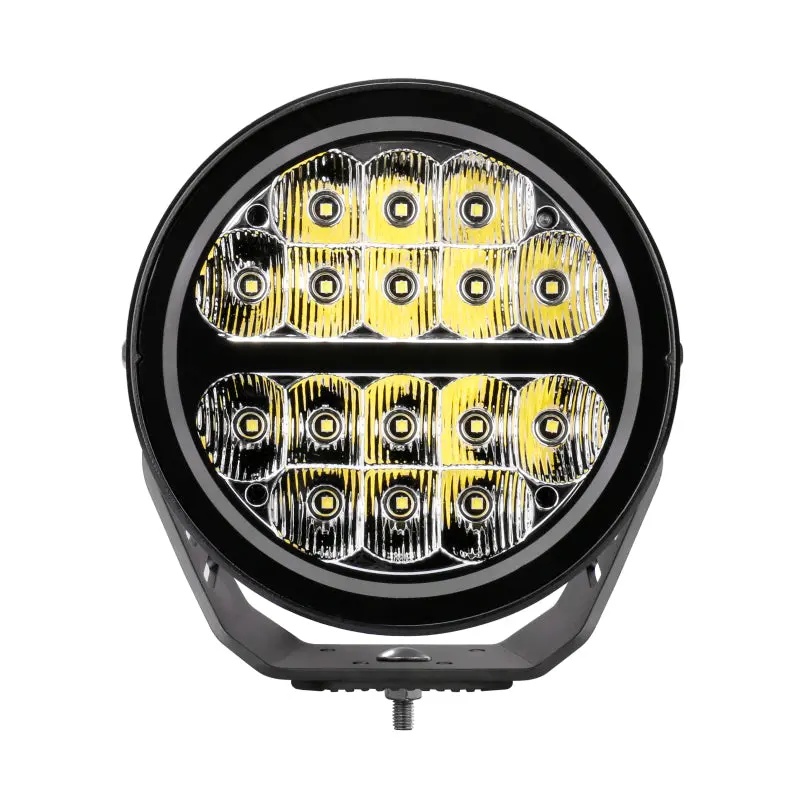 Go Rhino Xplor Blackout Series 7-Inch Round Led Spot Light – Surface Or Thread-Mount, Includes Drl 2