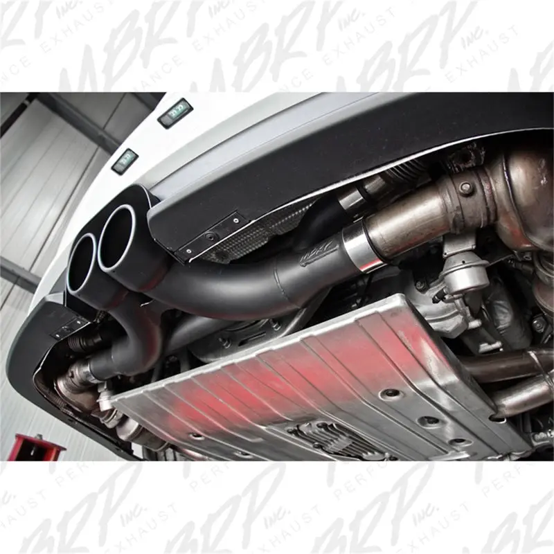 Mbrp Center-Mount Muffler Bypass System For 2014–2019 Porsche 911 Gt3/Gt3 Rs – 3" Inlet, 4" Tips, Black Coating 1