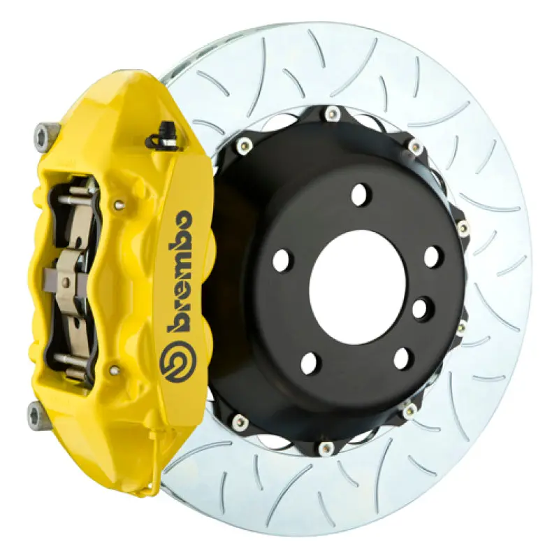 Brembo 23+ Gr Corolla Rear Gt Bbk 4 Piston Cast 345X28 2Pc Rotor Slotted Type-3- Yellow 1