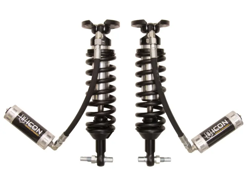 Icon Vehicle Dynamics 2.5 Series Coilover Kit For 2007–2018 Gm 1500 – 1–2.5In Lift, Rear Reservoir Shocks 1
