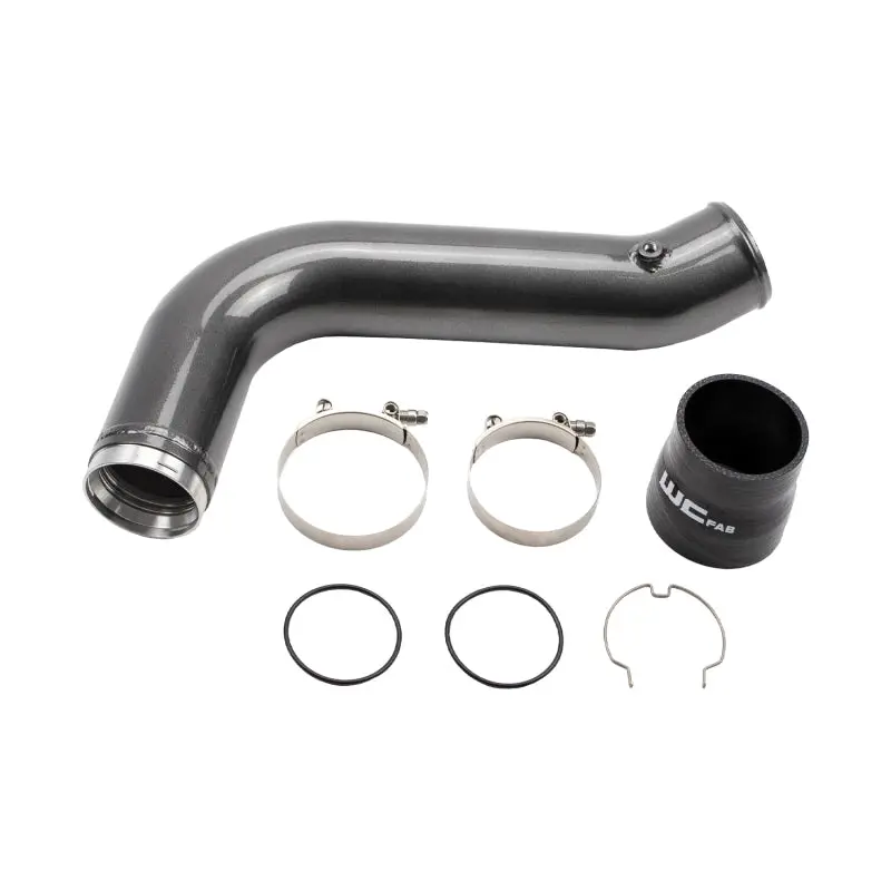Wehrli Intercooler Pipe – 3.5" Diameter, Passenger Side, For 2017–2019 Chevrolet 6.6L L5P Duramax (Sparkle Bomber Orange) 1