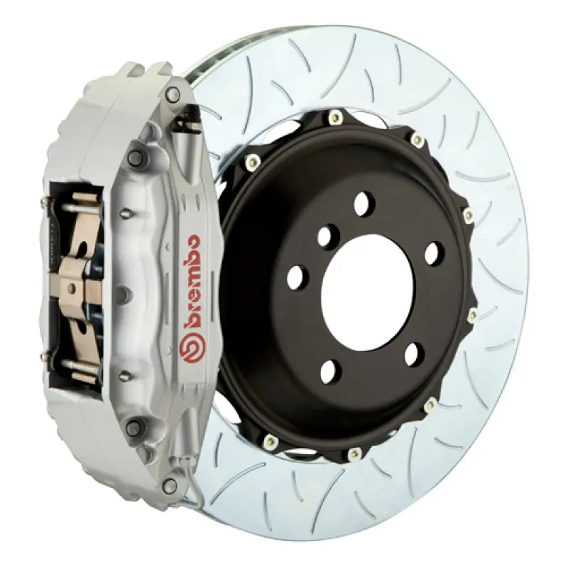 Brembo Gt Big Brake Kit Front Rotors For 1989–1998 Nissan Skyline Gt-R – 355X32Mm Two-Piece Slotted Type 3, Silver Finish 1
