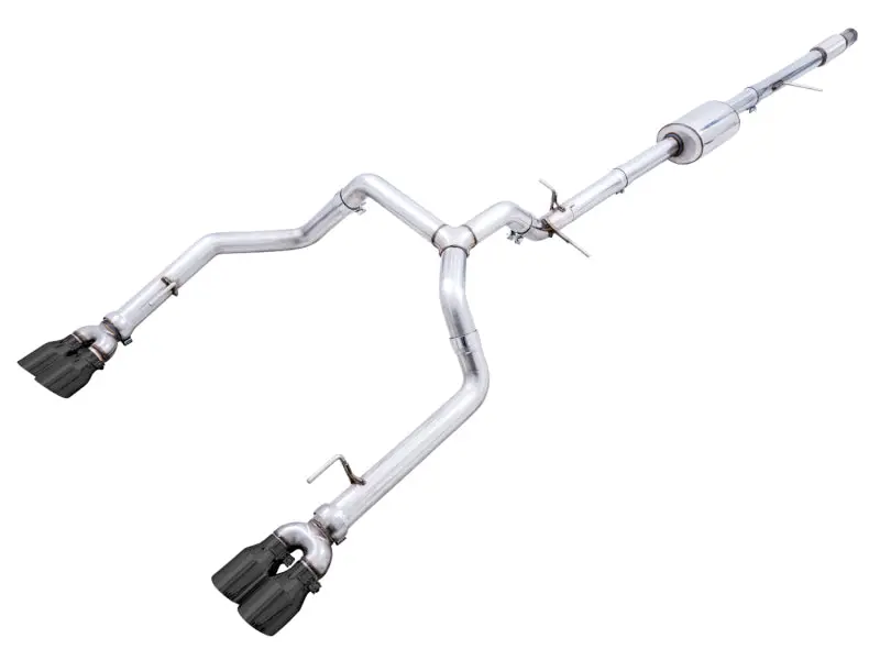 Awe Tuning Cat-Back Exhaust System With Quad Diamond Tips For 4Th-Gen Gm 1500 Trucks (5.3L, Split Rear Exit) 1
