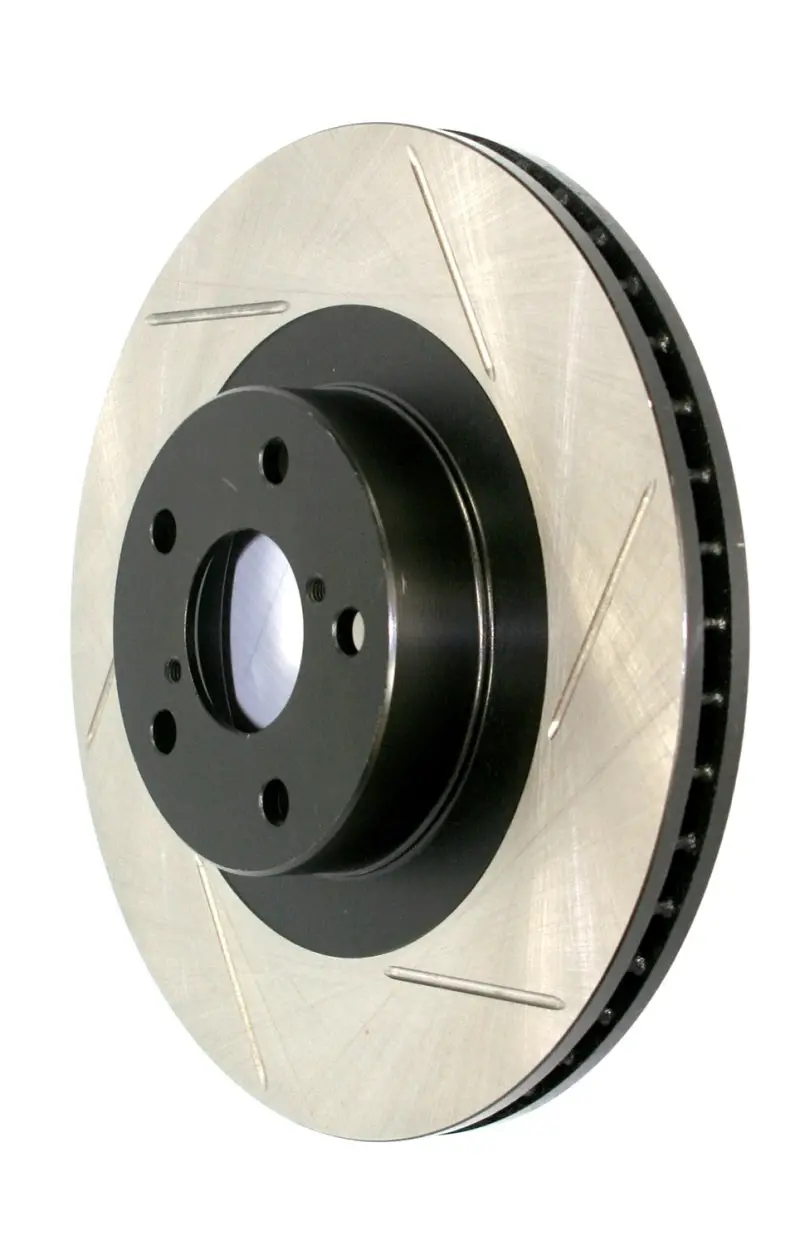 Stoptech Power Slot Cryo-Treated Slotted Rotor — Front Left, 2006–2010 Corvette Z06 & 2010 Grand Sport 2