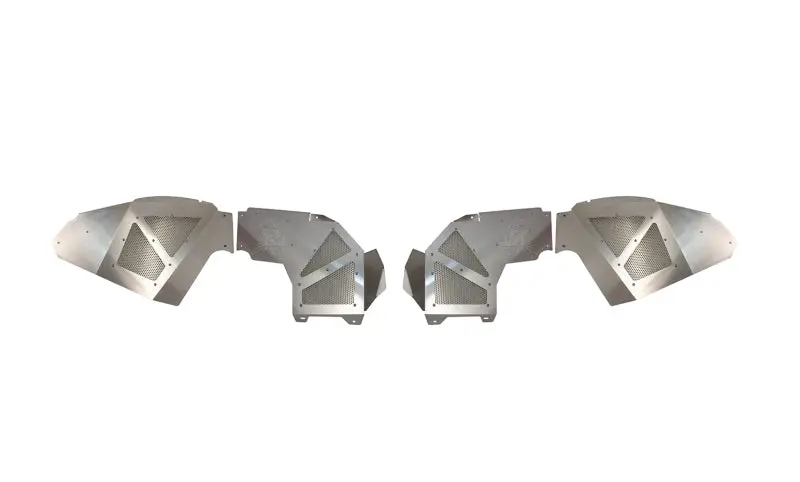 Fishbone Offroad Raw Aluminum Inner Fender Set – Front Pair For 2018+ Jeep Wrangler Jl 1