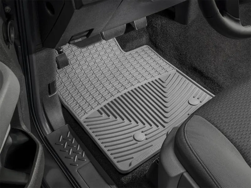Weathertech Rubber Floor Mats – Front Set In Gray With Precision Fit And Raised Edges 1