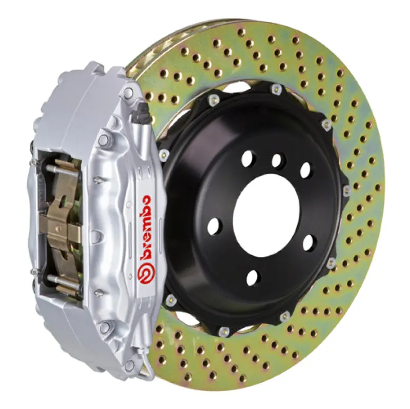 Brembo Gt Big Brake Kit For 2000–2006 Chevrolet Suburban – Front, 4-Piston Calipers, 355X32Mm Drilled Two-Piece Rotors (Silver) 1