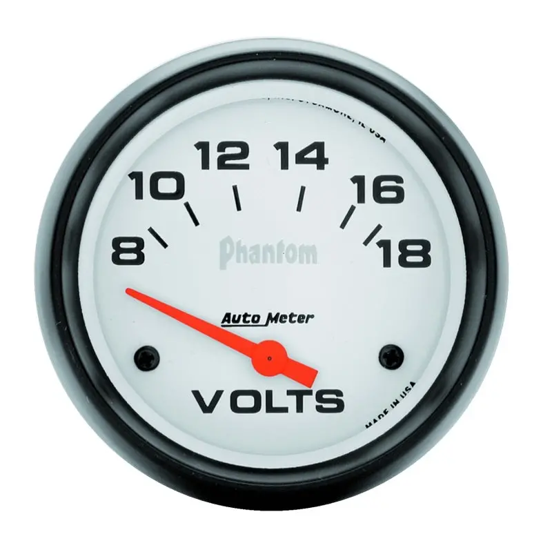 Autometer Phantom Voltmeter – 2-5/8 Inch, 8–18V, Surface-Mount Style 1