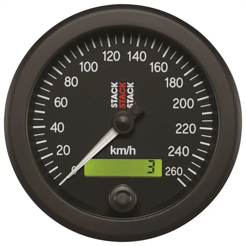 Autometer Stack 88Mm 0-260 Km/H Electronic Speedometer - Black 1