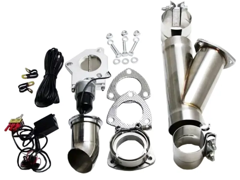 Granatelli 3.5" Stainless Steel Electronic Exhaust Cutout – Slip-Fit & Band Clamp Design 1