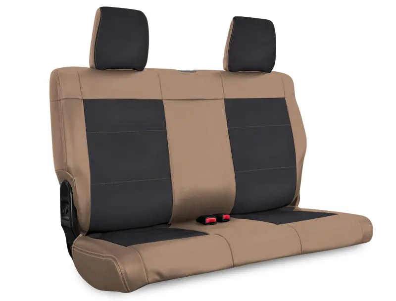 Black And Tan Rear Seat Cover For 2008–2010 Jeep Wrangler Jku 4-Door 1