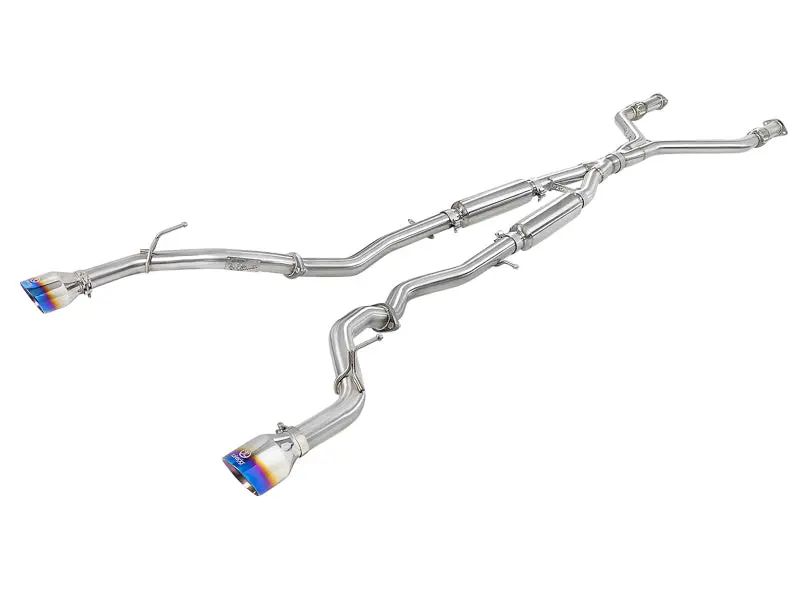 Afe Power Takeda Cat-Back Exhaust System For 2017–2019 Infiniti Q60 3.0L Twin-Turbo V6 – 2.5In Stainless Steel W/ Blue Flame Tips 1