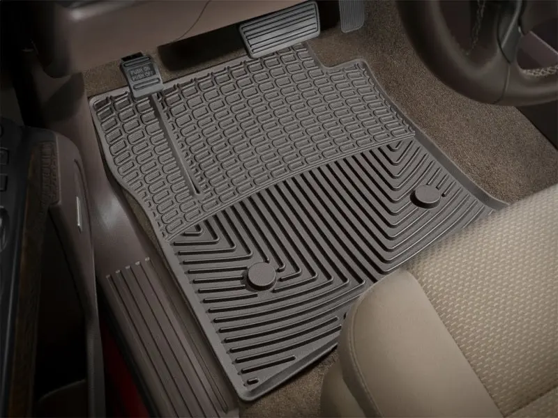 Weathertech Front Floor Mats For 2014+ Mercedes-Benz S-Class – Cocoa Rubberized Design 1
