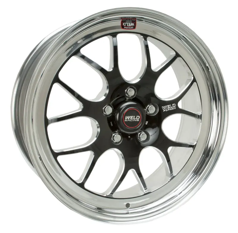 Weld S77 Black Racing Wheel – 18×10, 5×4.75″ Bolt Pattern, 7.7″ Backspace, Medium Pad Finish 1