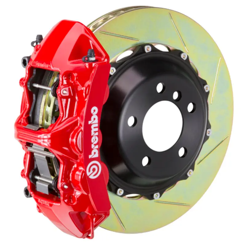 Brembo 03-07 H2 Rear Gt Bbk 4 Piston Cast 2Pc 380X32 2Pc Rotor Slotted Type-1-Red 1