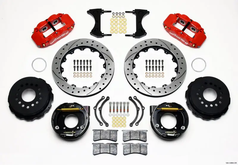 Wilwood Narrow Superlite 4R Rear Parking Brake Kit – 12.88-Inch Drilled Rotors For Chevy 12-Bolt Axles 1